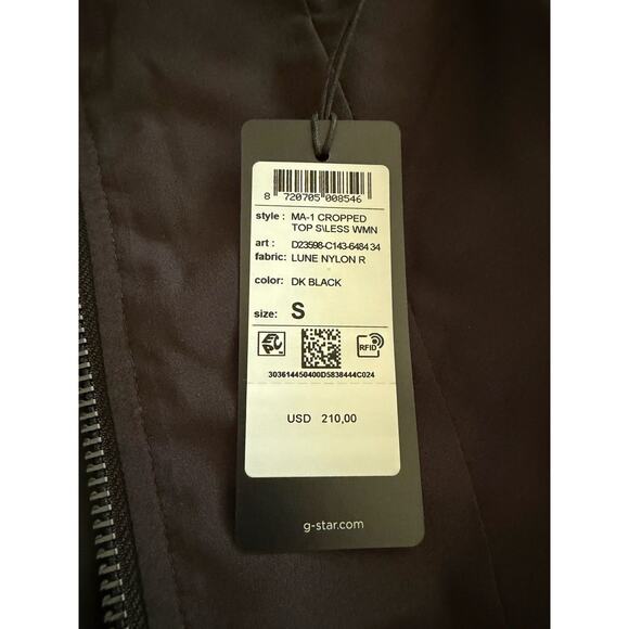 G-Star RAW MA-1 Sleeveless Cropped Puffer Tank Streetwear Techwear NWT Small - Picture 13 of 16